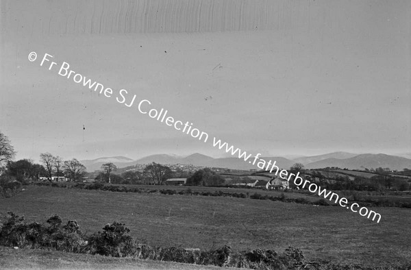 COUNTY DOWN LANDSCAPES WITH MOURNE MOUNTAINS FROM SOUTH WEST OF RATHFRILAND